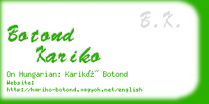 botond kariko business card